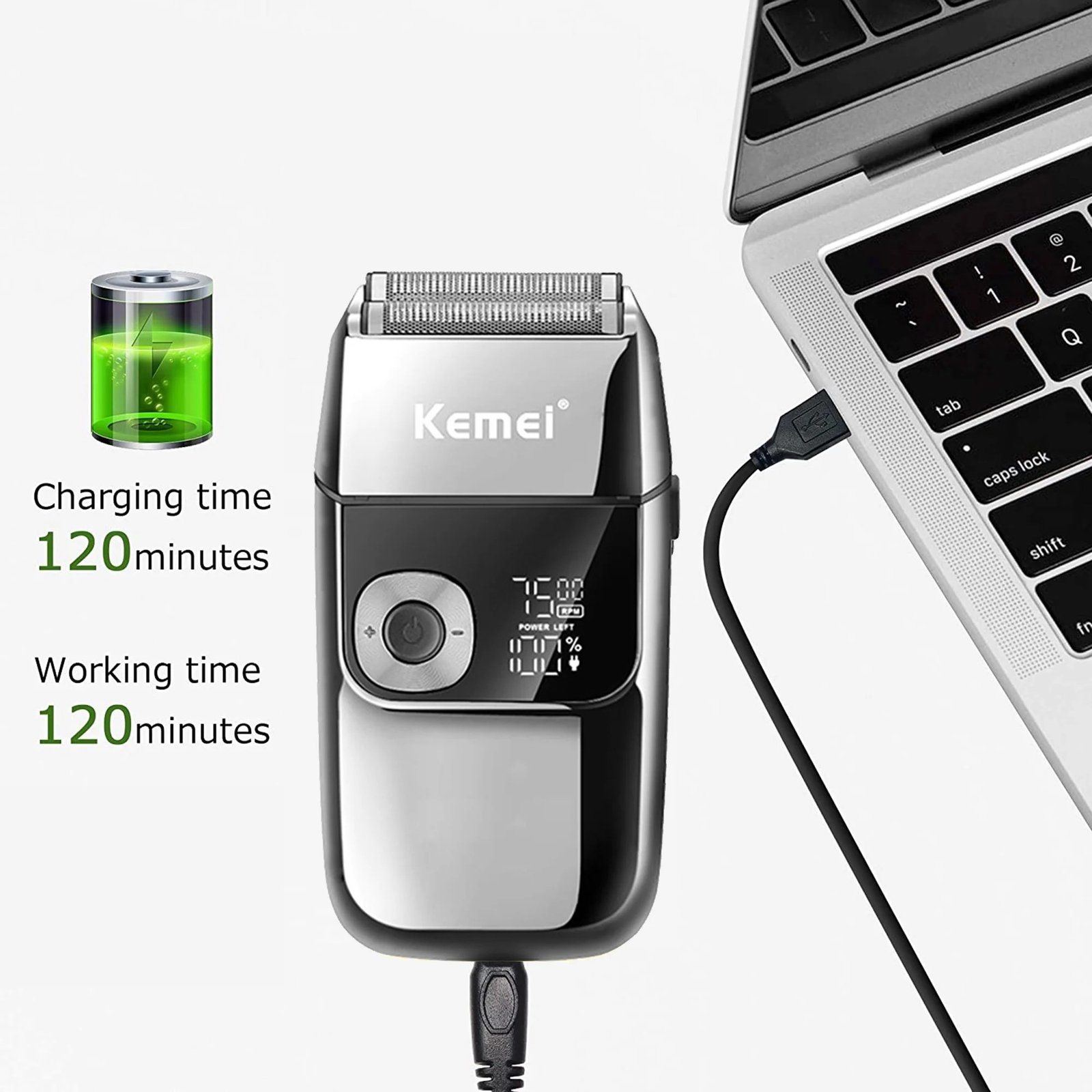 Tondeuse Kemei-2028 - الصورة 7