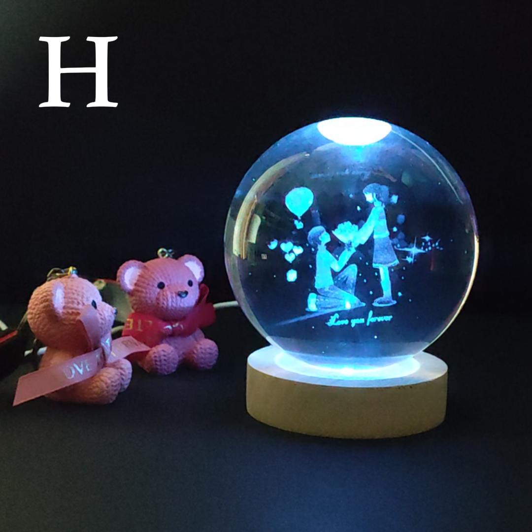Crystal Ball Night Lamp-حجم كبير - الصورة 12