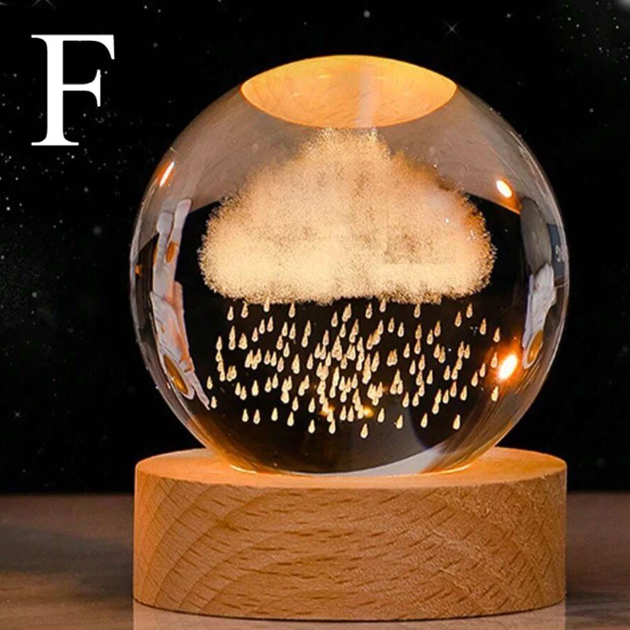 Crystal Ball Night Lamp-حجم كبير - الصورة 4